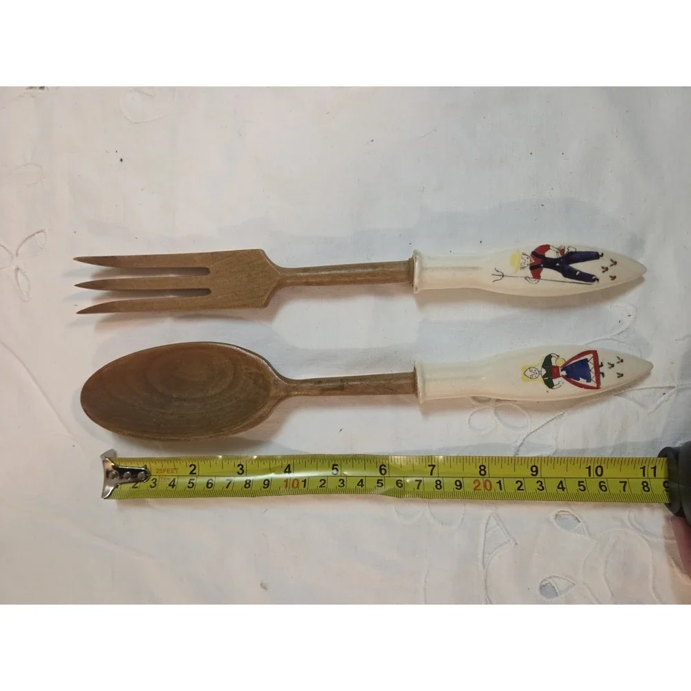 Vintage Ceramic Handle Salad Set Made In Japan